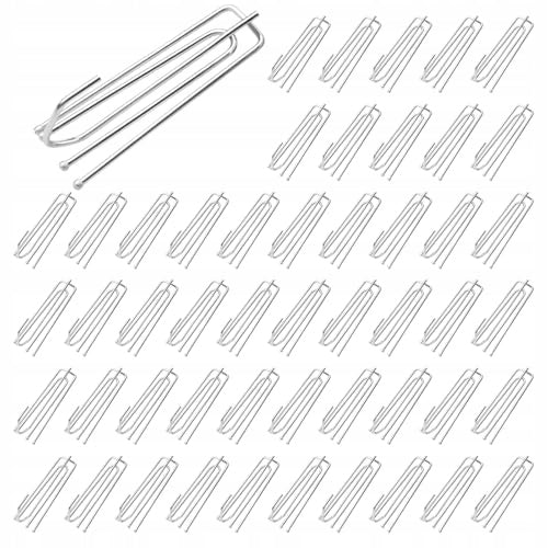 CURTAIN HOOKS 4 SERRATED STEEL FOLD 50PCS Metal Steel Set Brand no brand