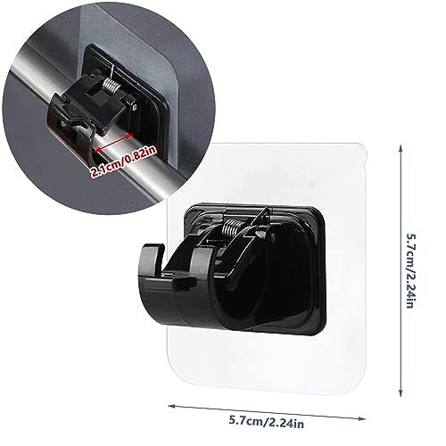 CURTAIN ROD HOLDERS SELF-ADHESIVE BLACK NAILLESS ADJUSTABLE 10 PCS Manufacturer code Nieoznaczona