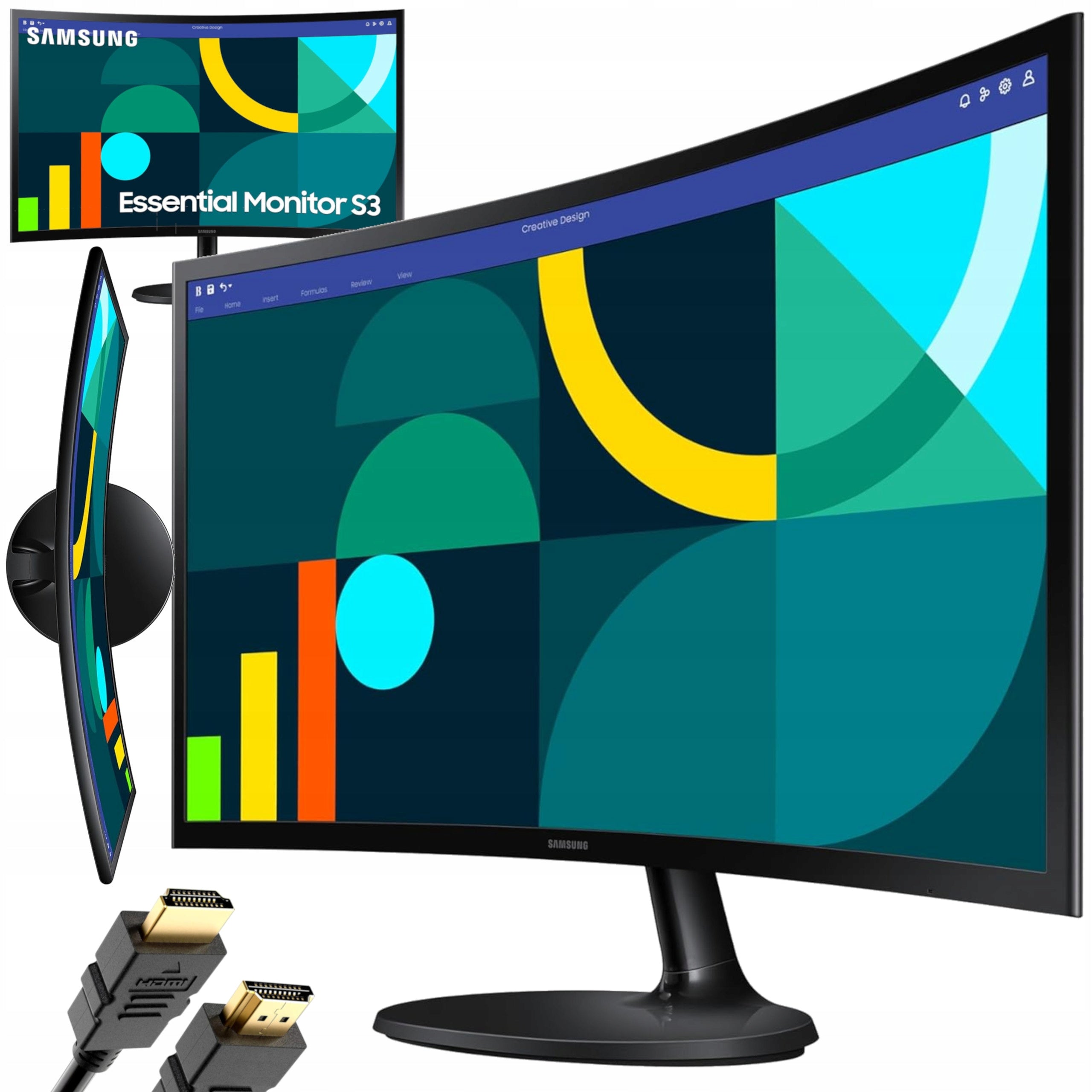 CURVED MONITOR SAMSUNG GAMING 24 INCH 100Hz FULL HD HDMI Manufacturer code LS24D360GAUXEN