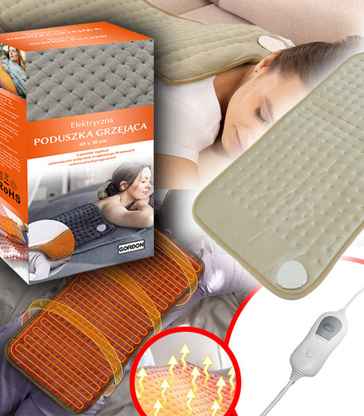 CUSHION ELECTRIC HEATING MAT 60 X 30 SOFT BEIGE 3 HEATING MODES WITH