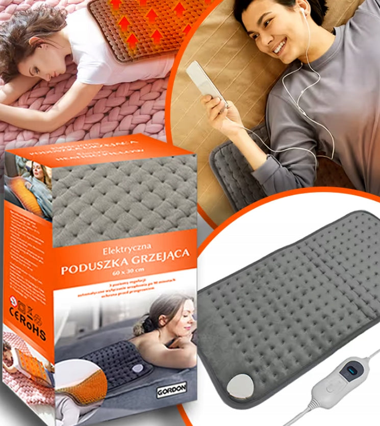 CUSHION ELECTRIC HEATING MAT 60 X 30 SOFT GREY 3 HEATING MODES
