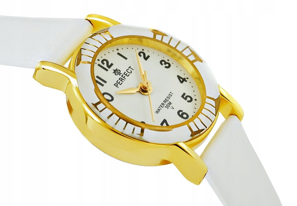 CUTE CHILDREN'S WATCH - WHITE WITH A DELICATE PATTERN ON THE ENVELOPE Packaging status original
