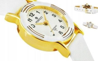 CUTE WHITE CHILDREN'S WATCH - COMMUNION - LEATHER STRAP Brand Perfect
