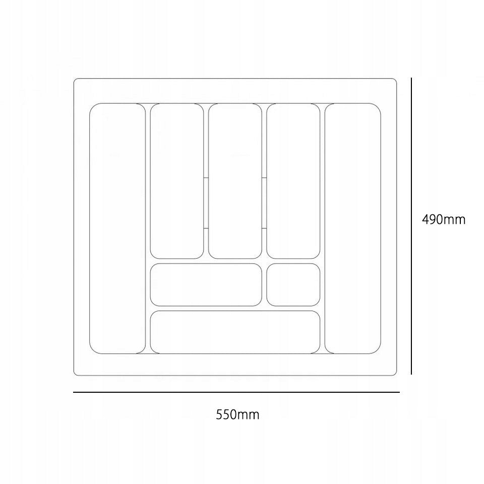 CUTLERY INSERT FOR DRAWER 60cm GREY 53x49 Manufacturer code COMFORT-60/490-2.0
