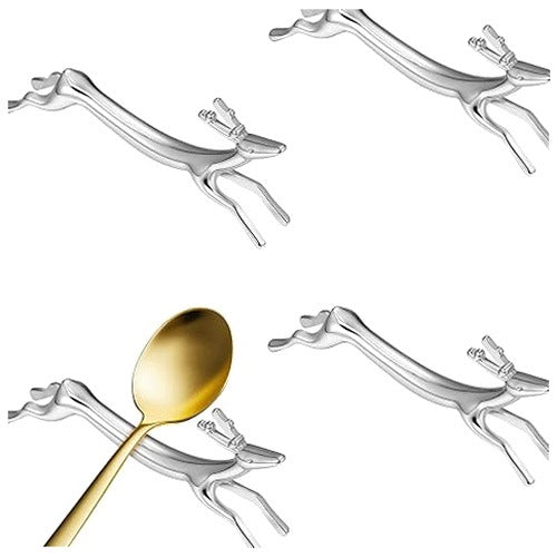 CUTLERY SHELF SILVER METAL HOOK HANGER 4 PCS FOR HOME