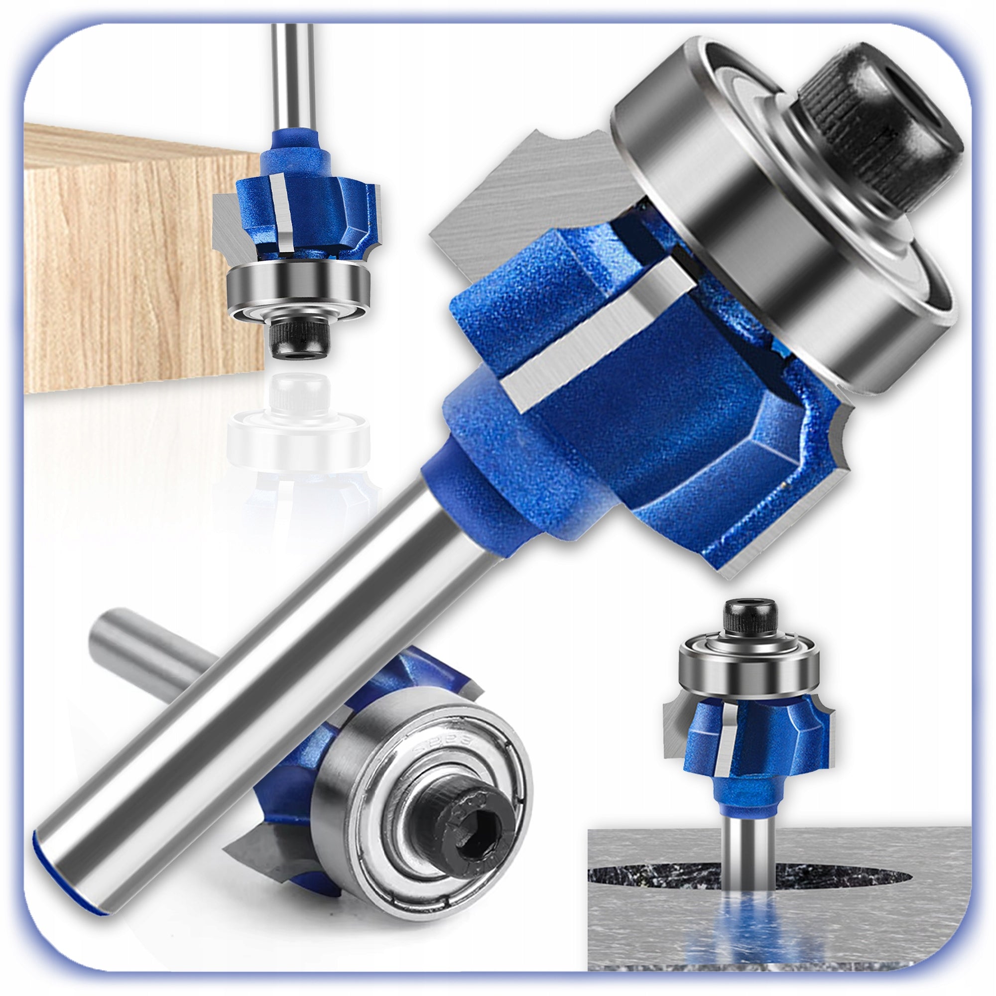 CUTTER R2 FLAPPER 6MM FOUR-BLADE WITH BEARING FOR WOOD FURNITURE EDGING Packaging status original