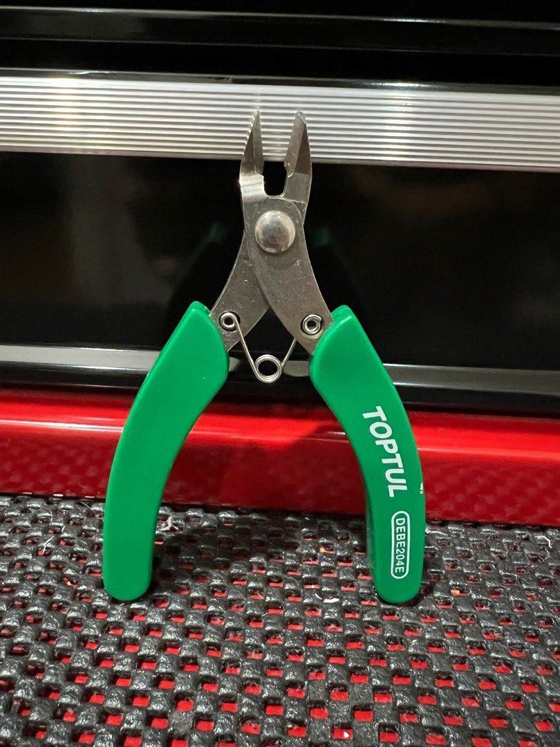 CUTTERS SIDE CUTTING PLIERS CABLES INSULATION 112MM 4,5" TOPTUL DEBE204E Length 114 mm