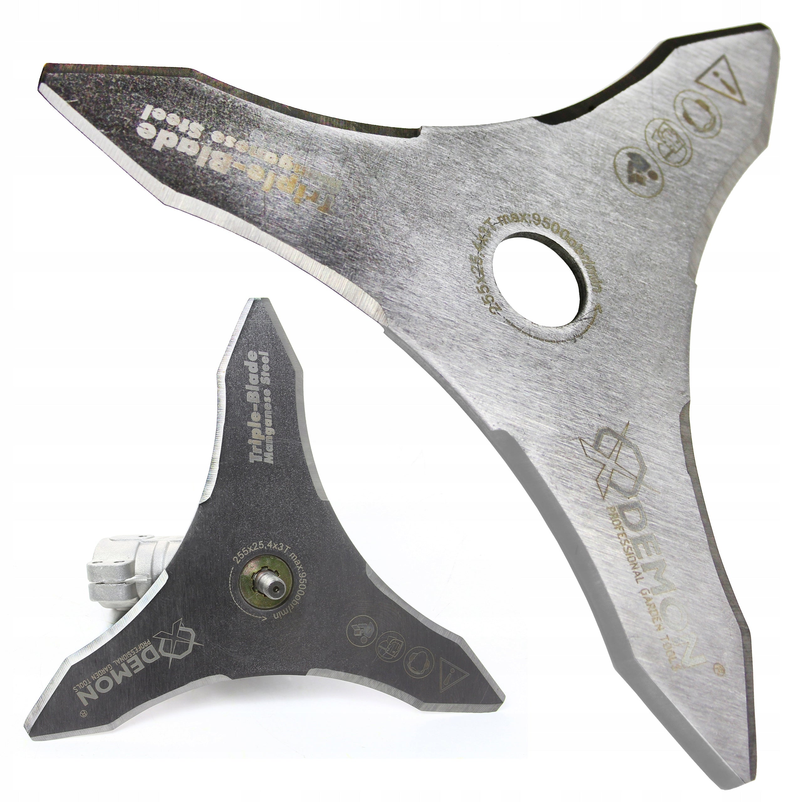 CUTTING DISC FOR SCYTHE TRIDENT 255 x 25.4 mm SOLID thick steel 3 mm head