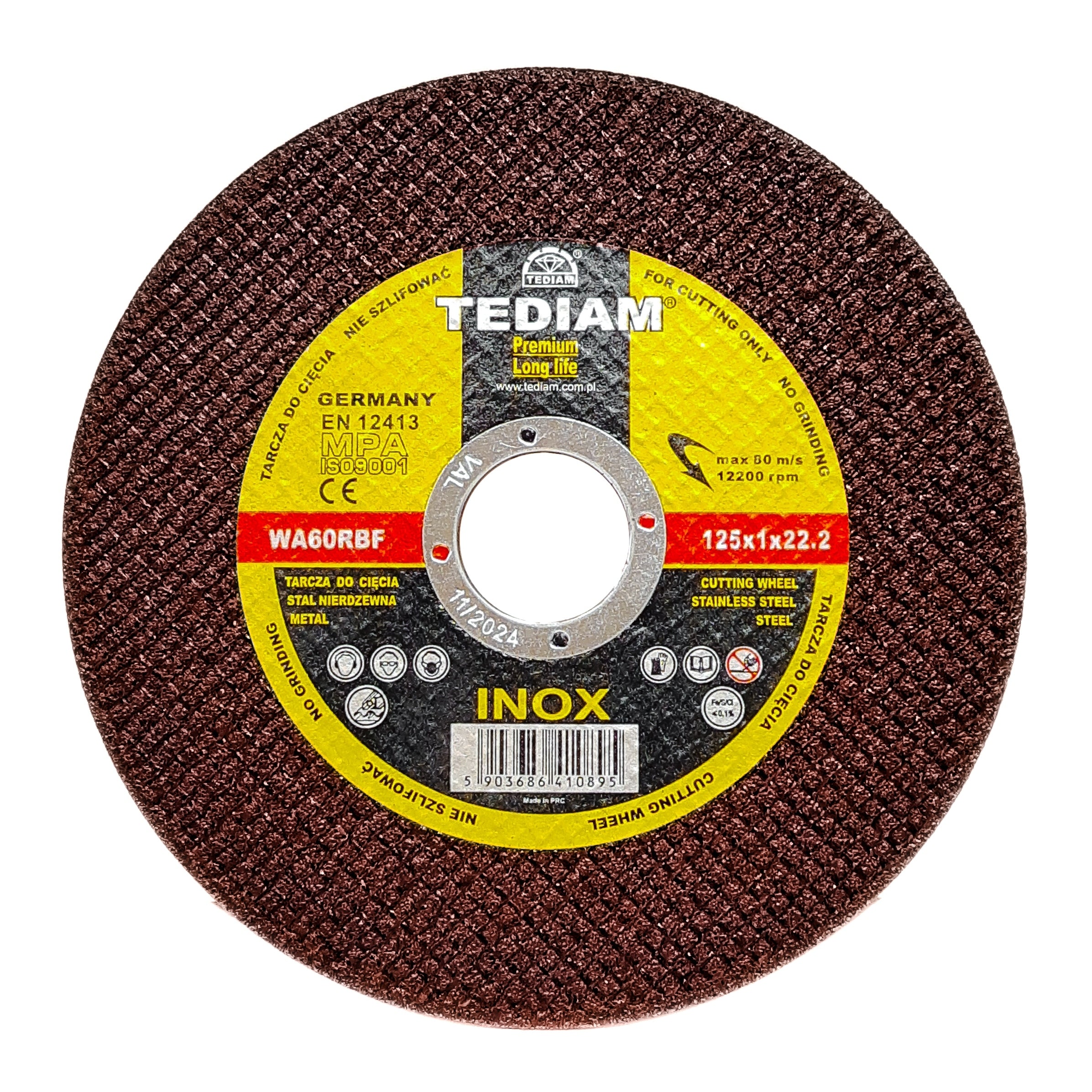 CUTTING DISC TEDIAM PREMIUM INOX 125x1,0