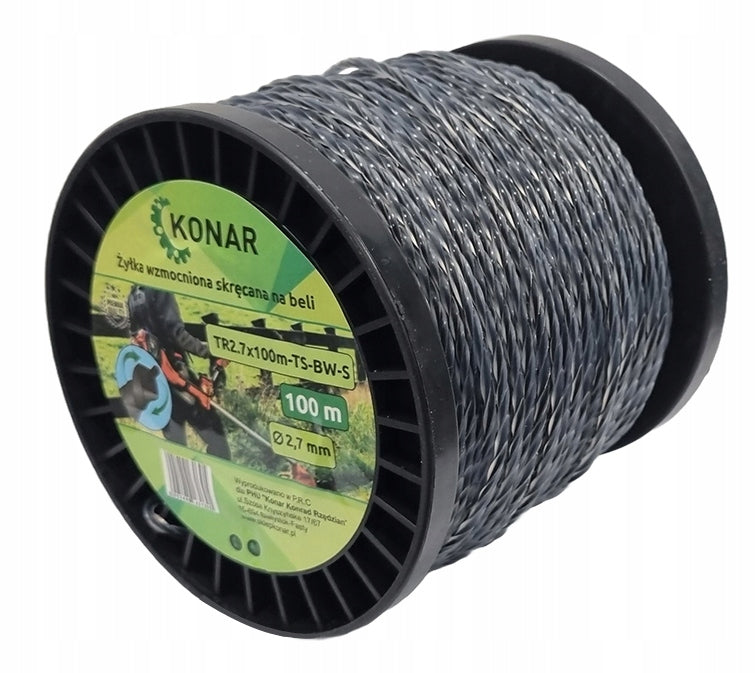 CUTTING LINE FOR SCYTHE 2,7mm 100m REINFORCED TWISTED KONAR Brand Konar
