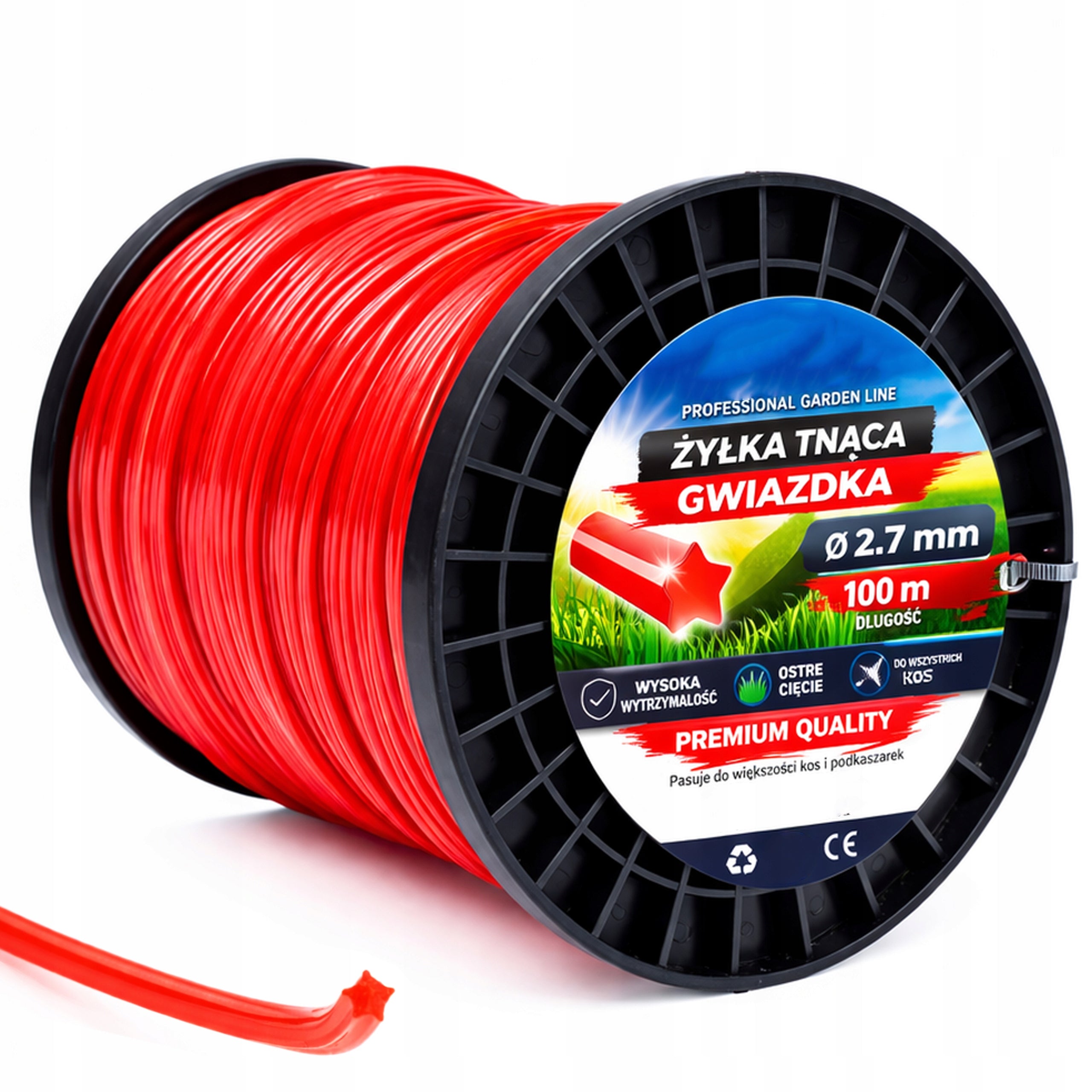 CUTTING LINE FOR TRIMMER SCYTHE 2,7MM 100M STAR CUTTER SCYTHE