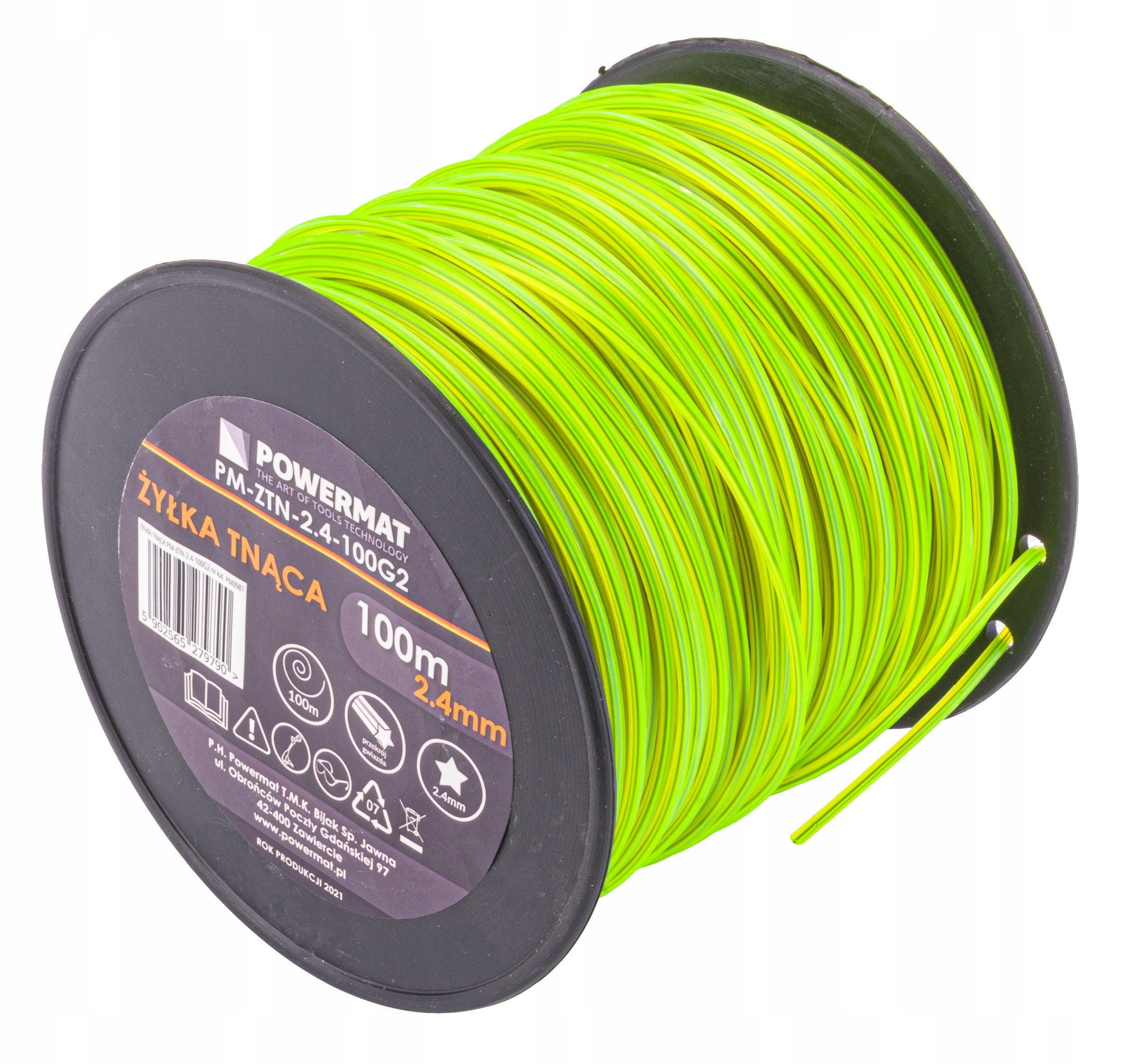 CUTTING LINE FOR TRIMMER SCYTHE REINFORCED WITH WIRE 2,4x100m REINFORCED Type trimmer line