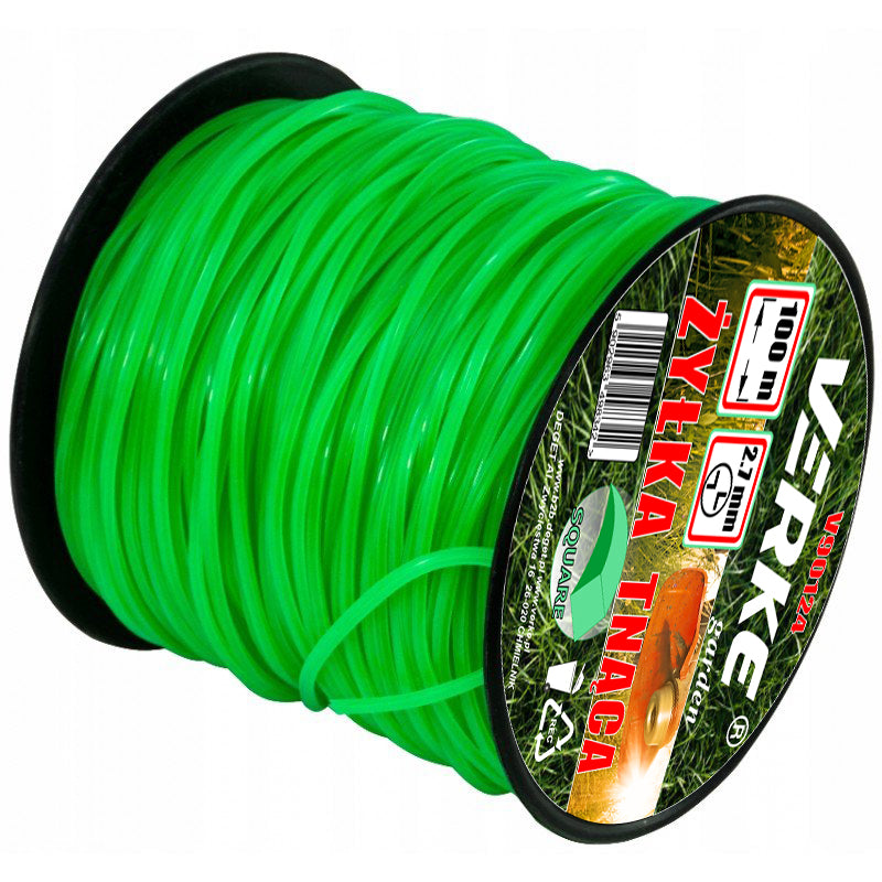 CUTTING LINE OF COMBUSTION SCYTHE BRUSH CUTTER SQUARE 2,7mm 100m Type trimmer line