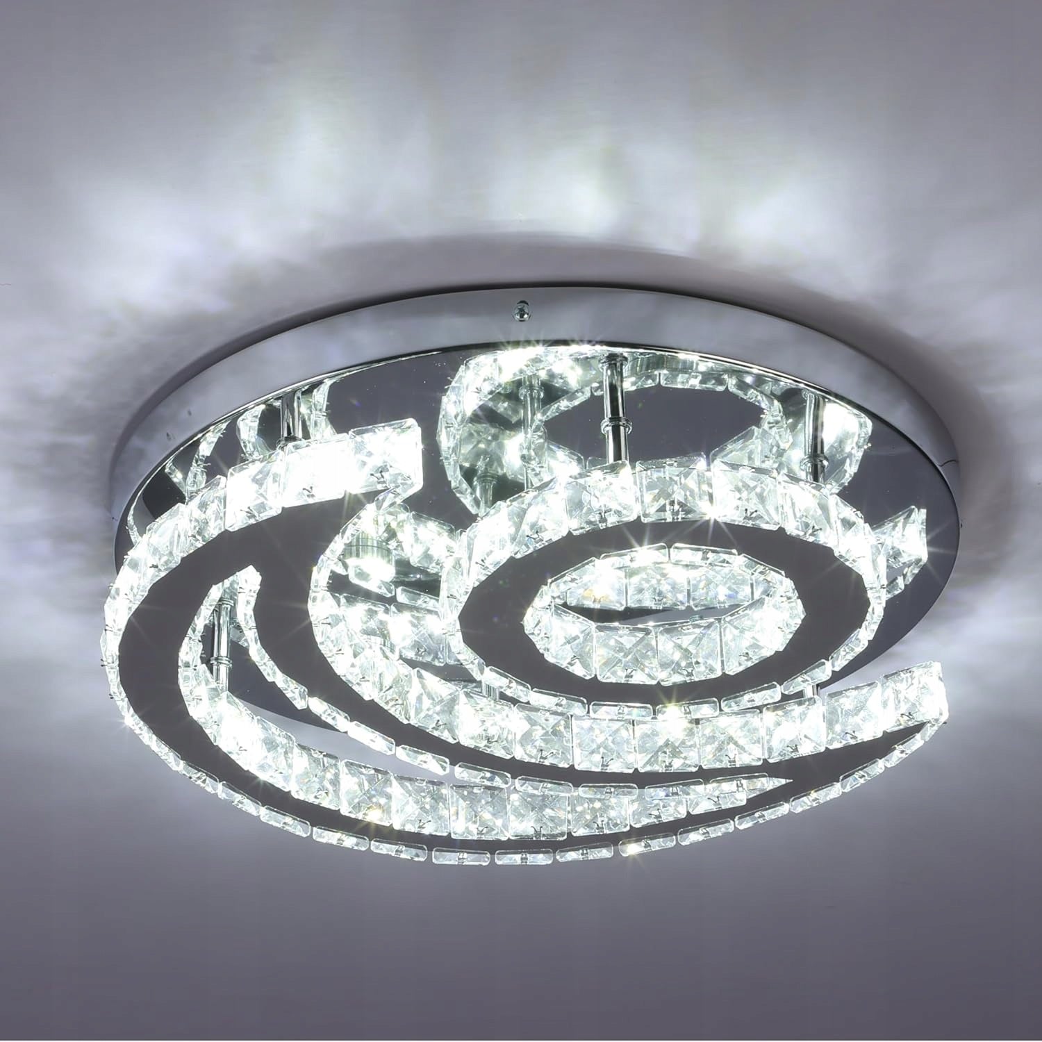 CXGLEAMING crystal chandelier 40 cm modern LED dimmable for living room Brand no brand