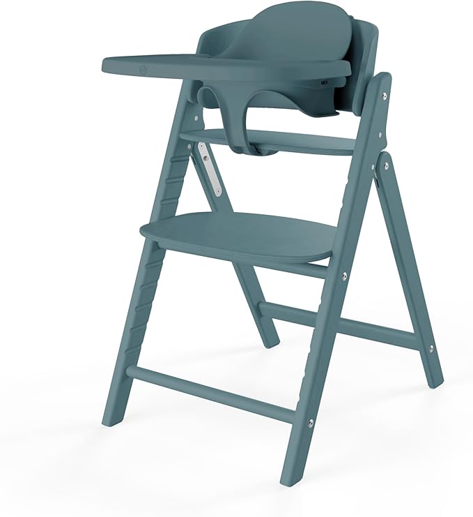 CYBEX Click & Fold 3in1 Blue Stone Highchair with Tray Brand Cybex