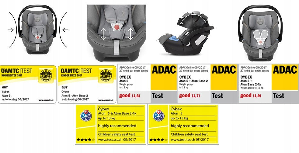 Cybex automobilinė kėdutė Aton 5, 0 - 13 kg, Magnolia Pink