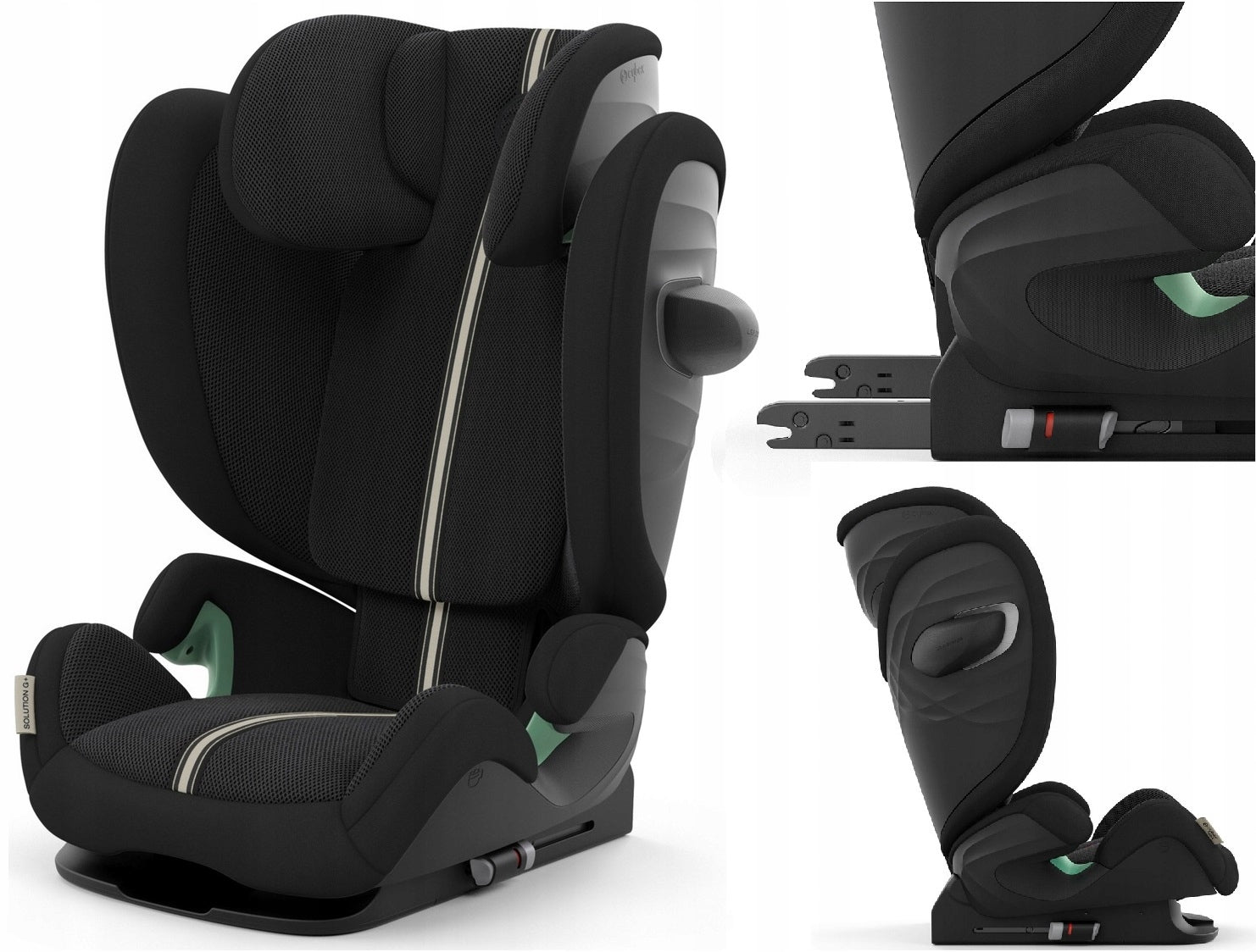 Cybex automobilinė kėdutė Solution G I-Fix Plus, 15-50 kg, Moon Black Plus