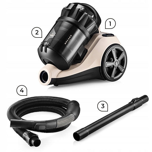 CYCLONE VACUUM CLEANER BAGLESS TURBO BRUSH HEPA FILTER 3L MOZANO Model MAX Cyclonic 4000