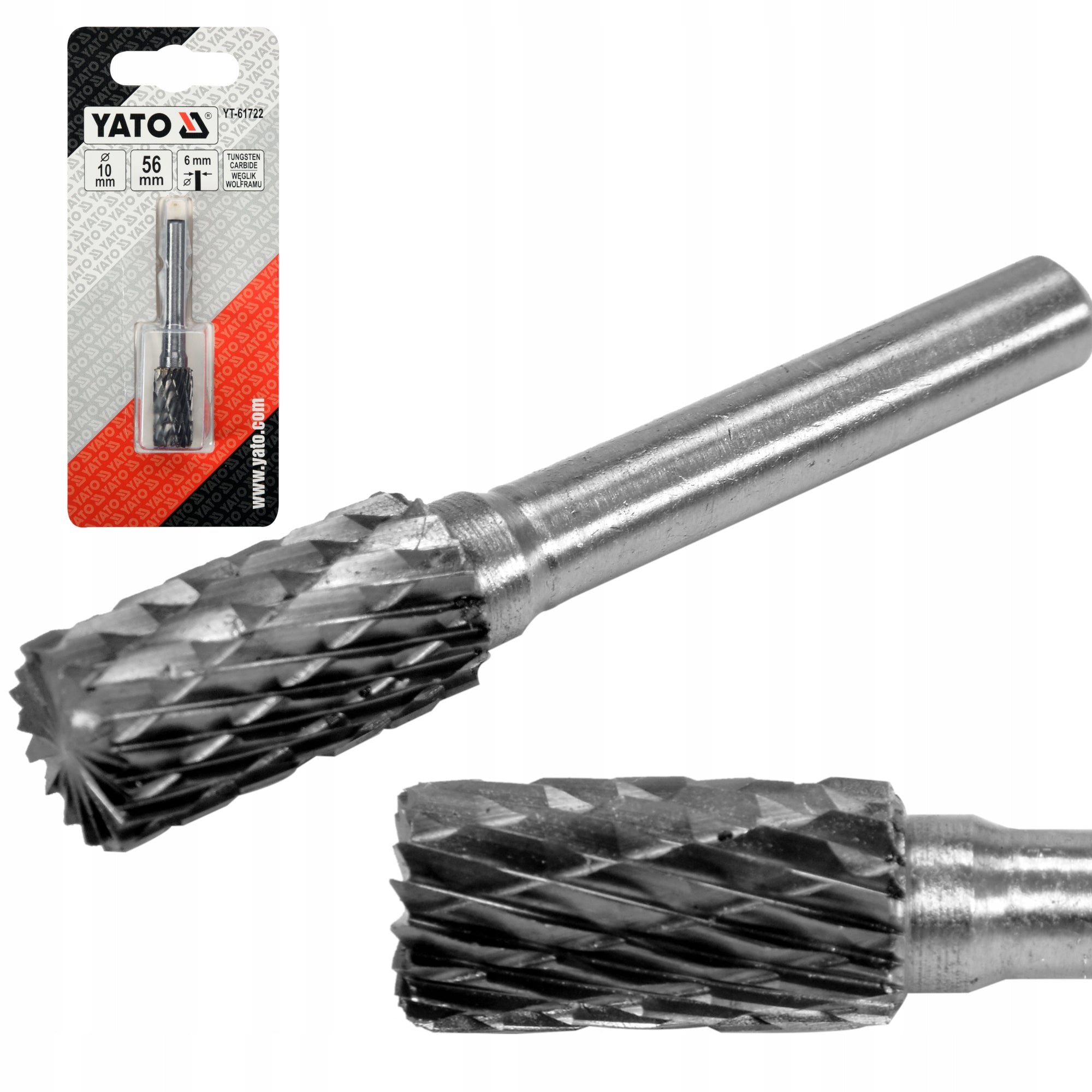 CYLINDRICAL END MILL YATO fi10mm TUNGSTEN CARBIDE DEBURRING PIPE WELDS