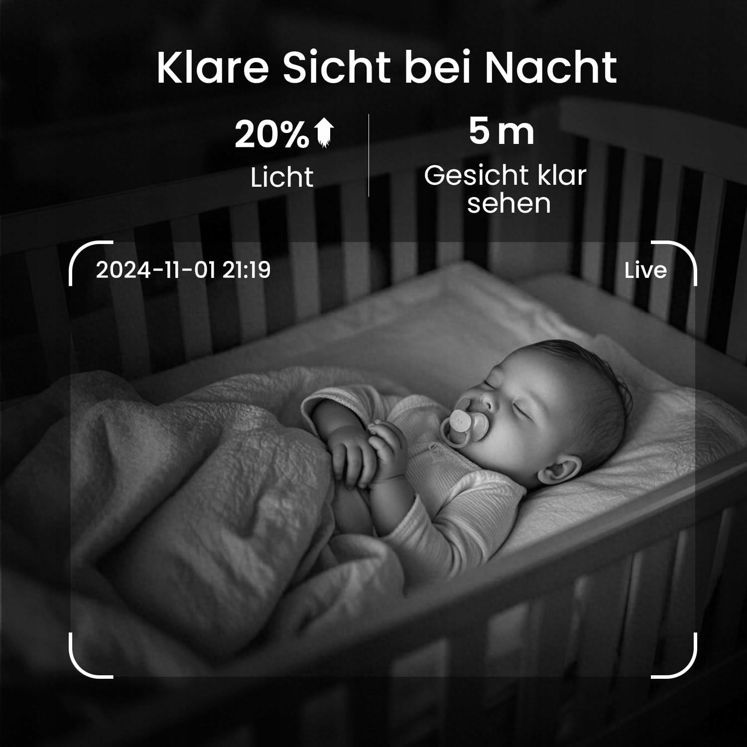 CZEview BM6 Baby Monitor with 2K Camera and 4X HD Baby Monitor with App Medical device no