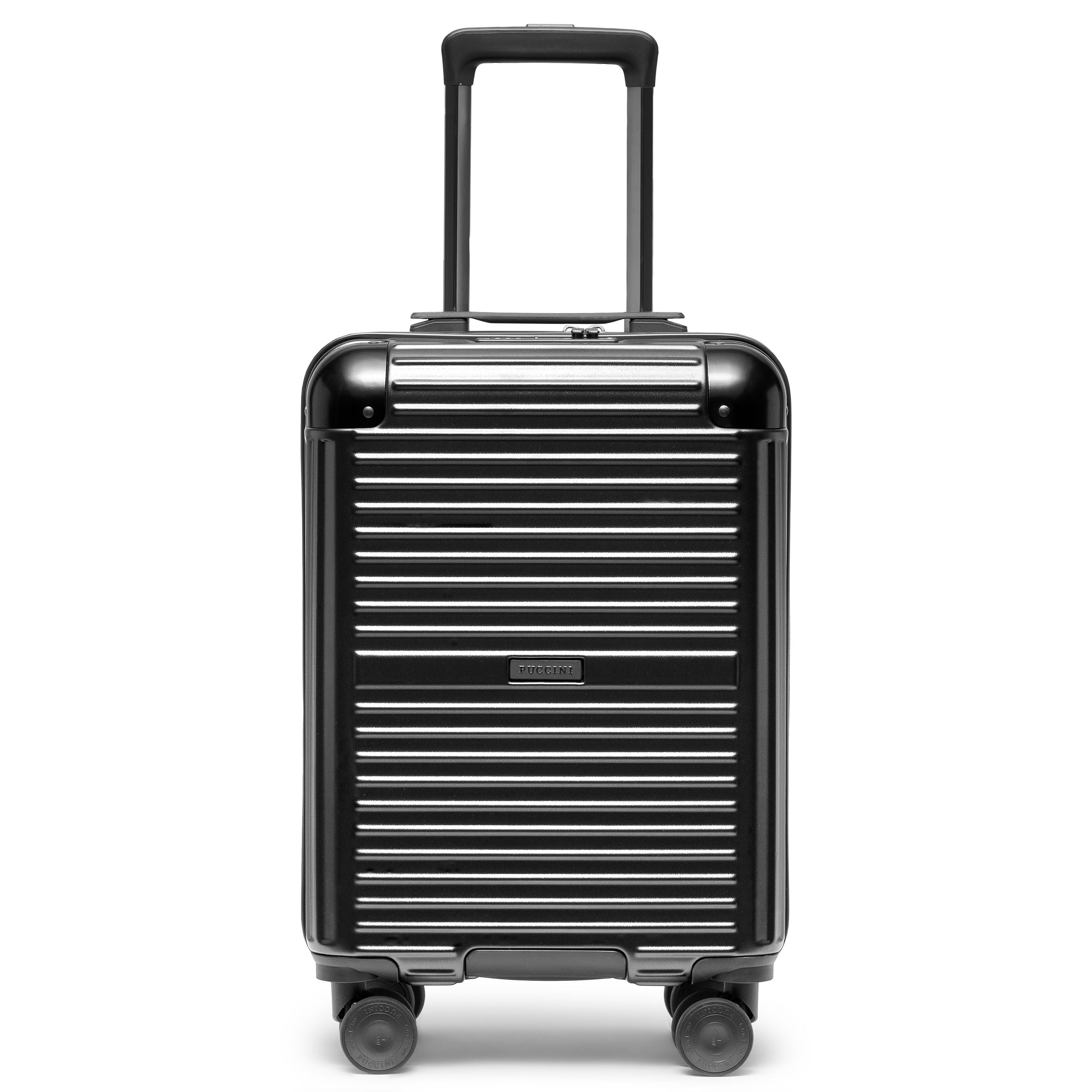 Cabin Suitcase Travel Hard Corners ALU Black PUCCINI PC034C-1 Packaging status original