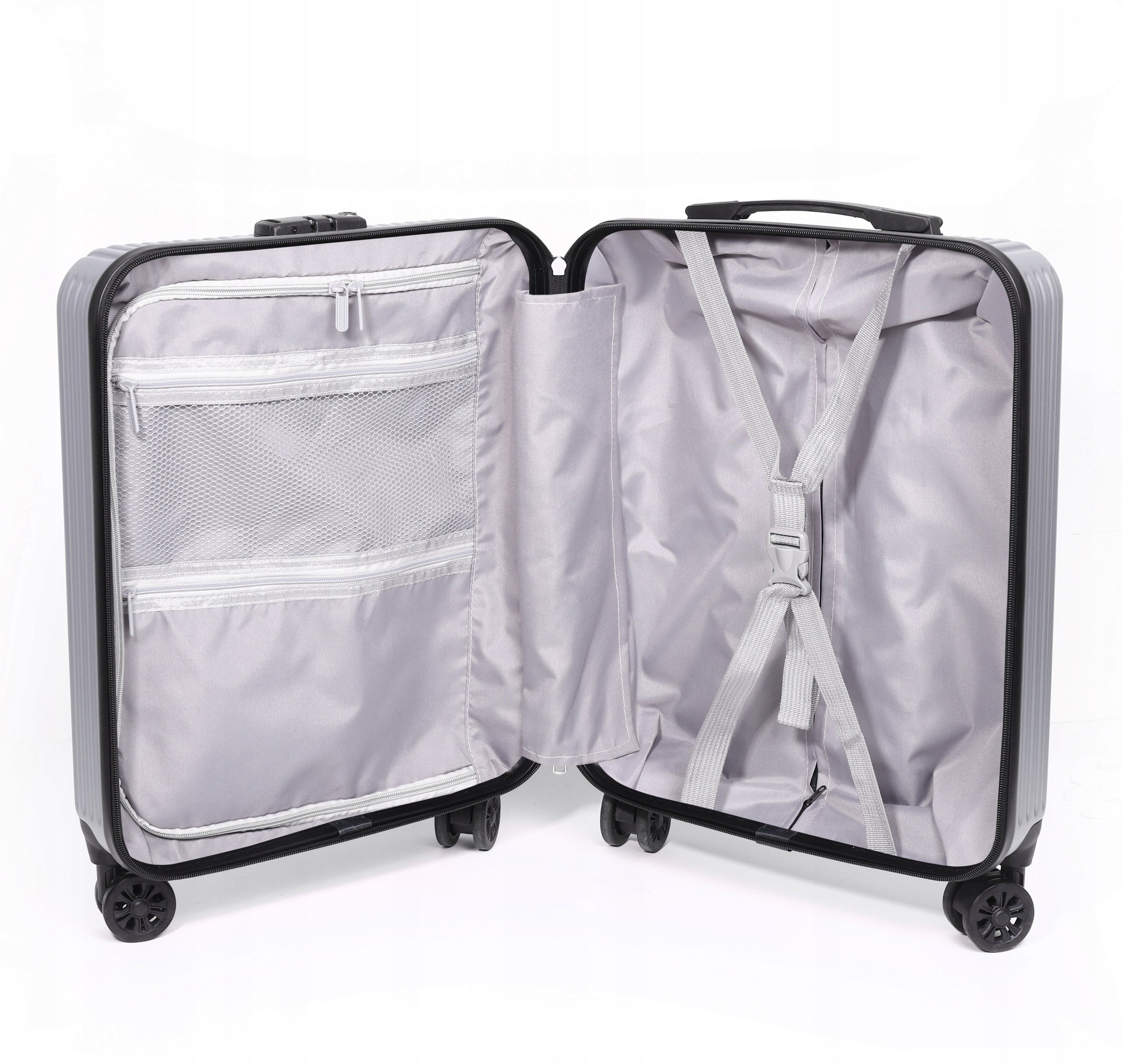 CabinFly Ryanair Suitcase 55 x 40 x 20 cm Hand Luggage 40 L ABS Gray Bag Brand CabinFly