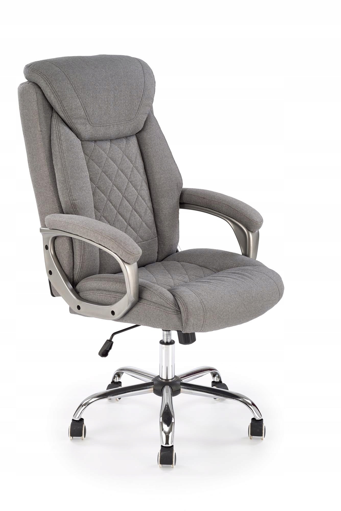 Cabinet Chair HELDER 2 Grey Rotating Tilt Mechanism Elegant Halmar Furniture depth 71 cm