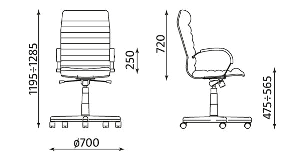 Cabinet chair ORION leather black Nowy Styl Manufacturer code fotel ze skóry naturalnej ORION CZARNY