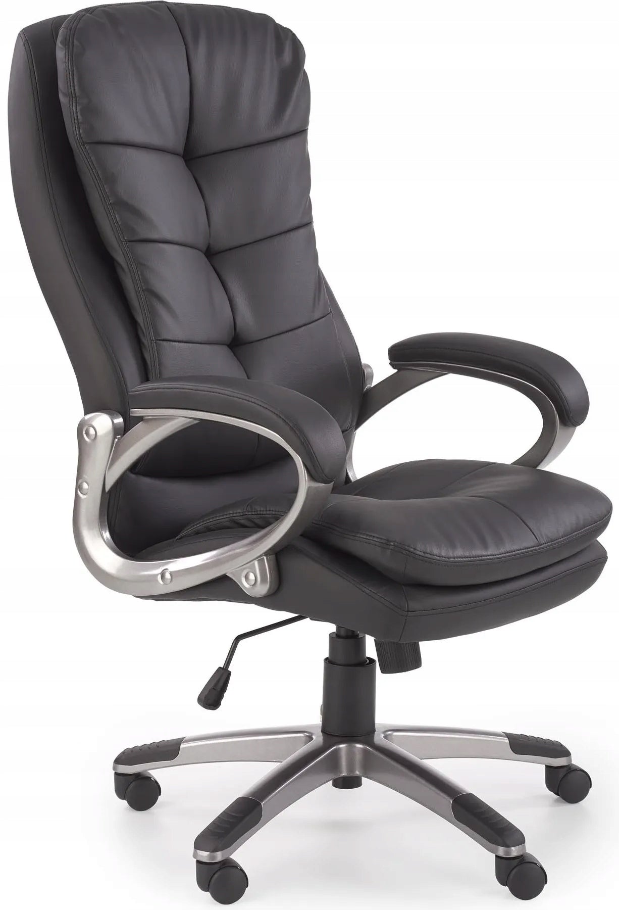 Cabinet chair PRESTON black leather Halmar