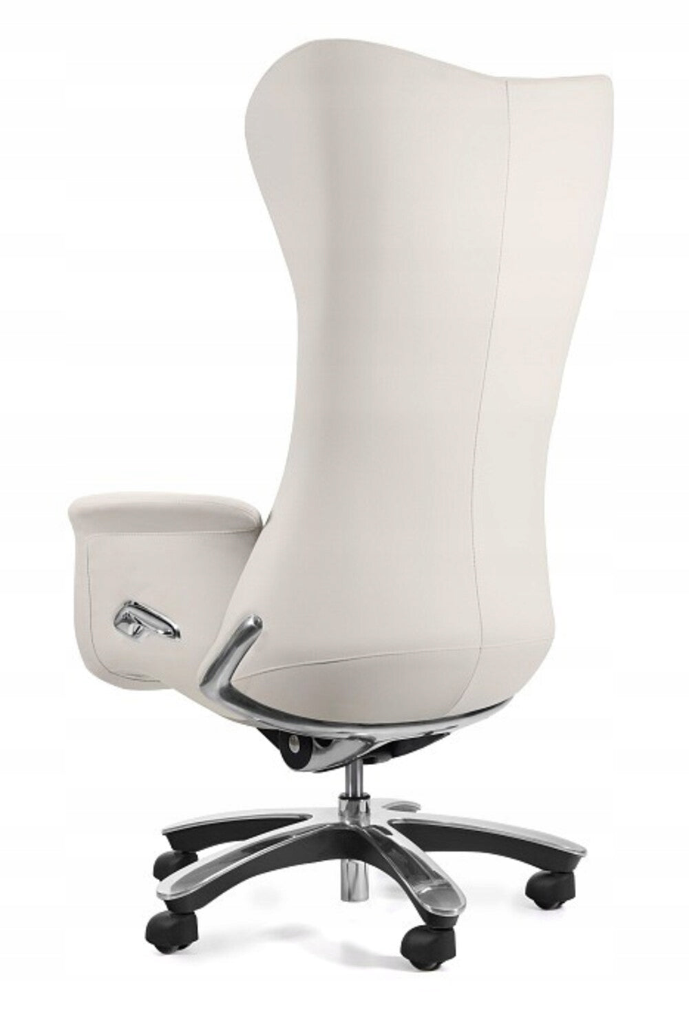 Cabinet chair ROSE white genuine leather chrome home office Manufacturer code CM-K031AS