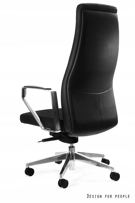 Cabinet chair TWEED Unique swivel elegant CEO faux leather black Manufacturer code 1495A-PU-4