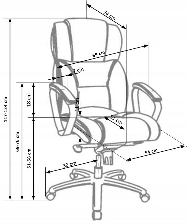 Cabinet chair leather dark brown up to 120 kg SAGRES Manufacturer code SAGRES fotel skóra ciemny brąz
