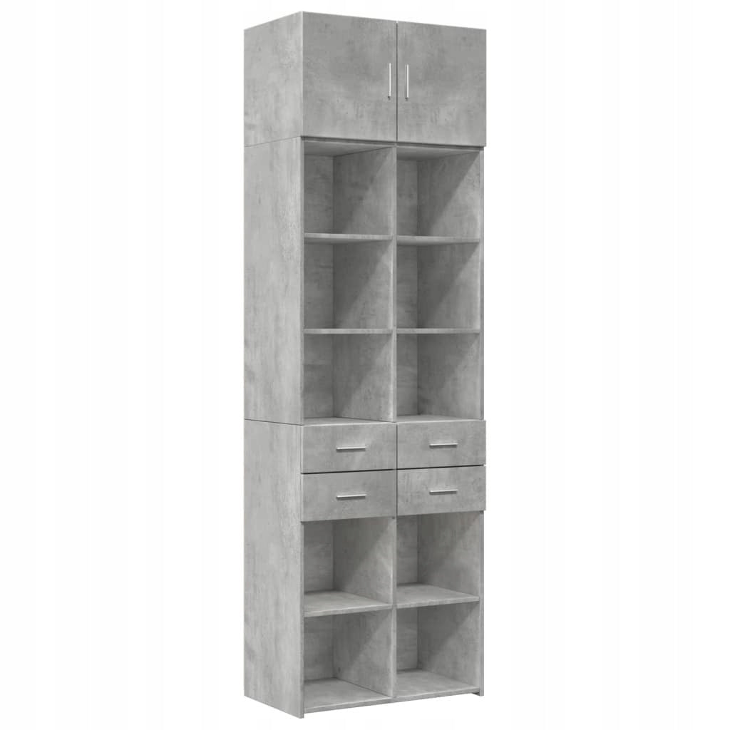 Cabinet, grey concrete, 70x42,5x225 cm, wood-based material Brand VidaXL