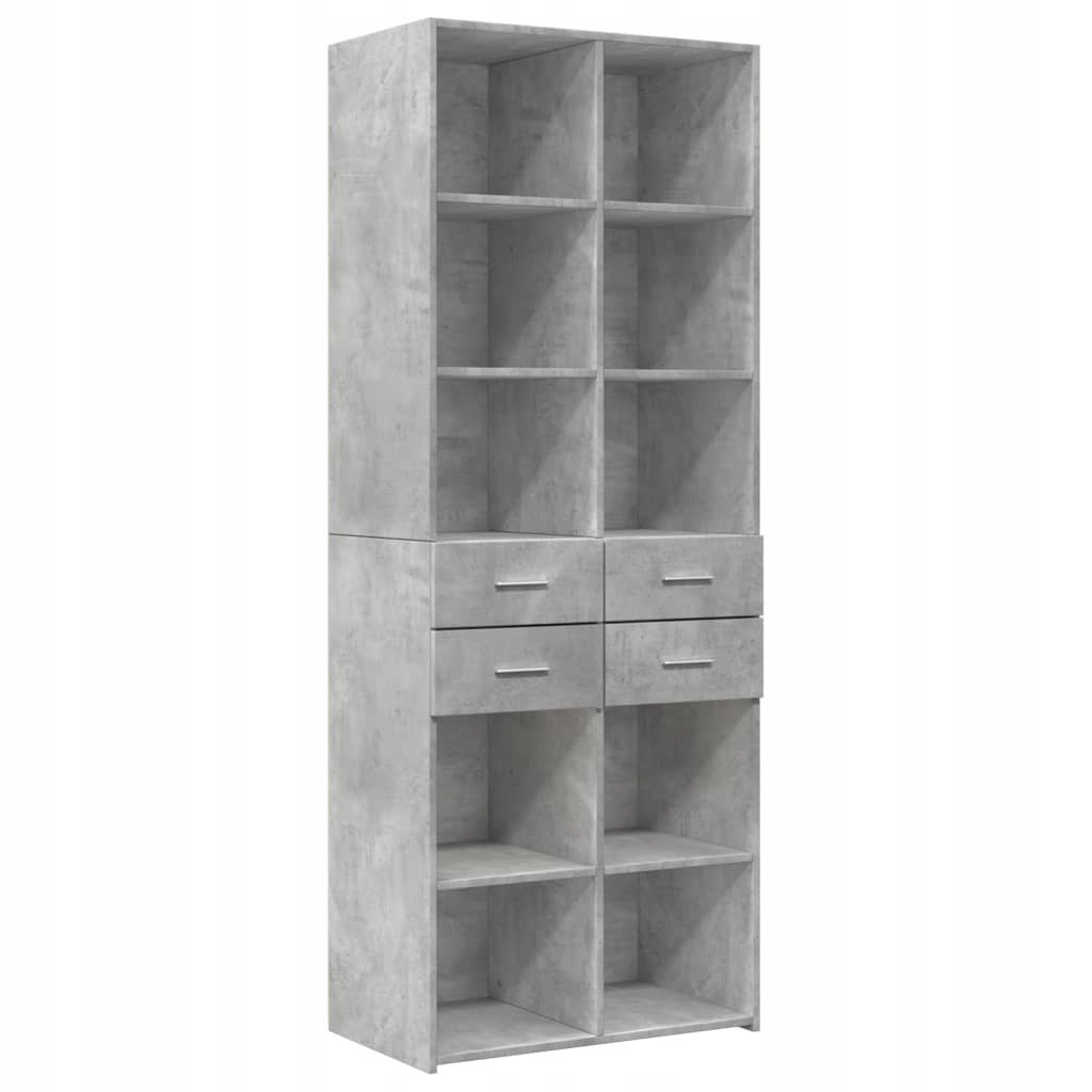 Cabinet, grey concrete, 70x42,5x225 cm, wood-based material EAN (GTIN) 8721102654282