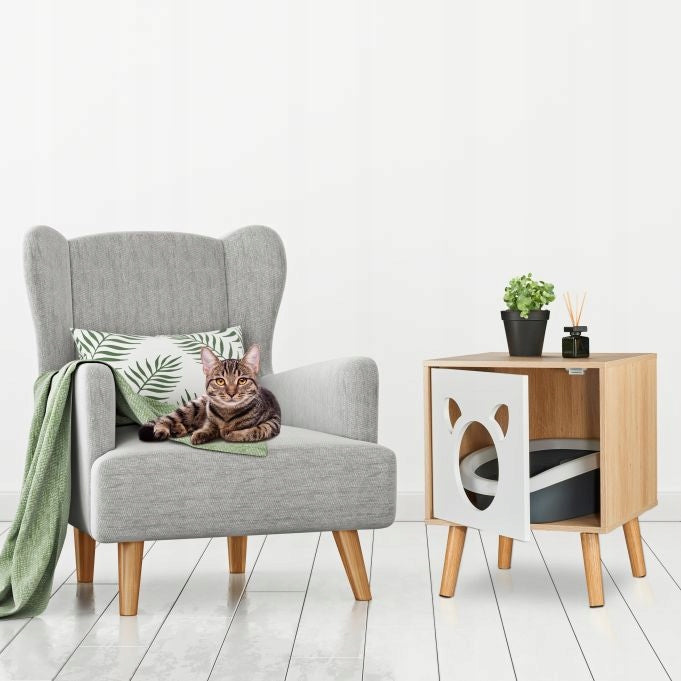 Cabinet with cat entrance and door Length 40 cm