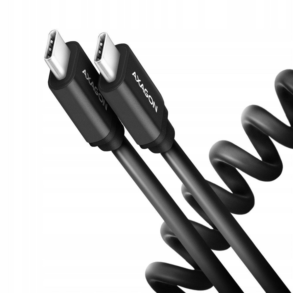 Cable AXAGON USB-C - USB-C 3A twisted 0,6m black