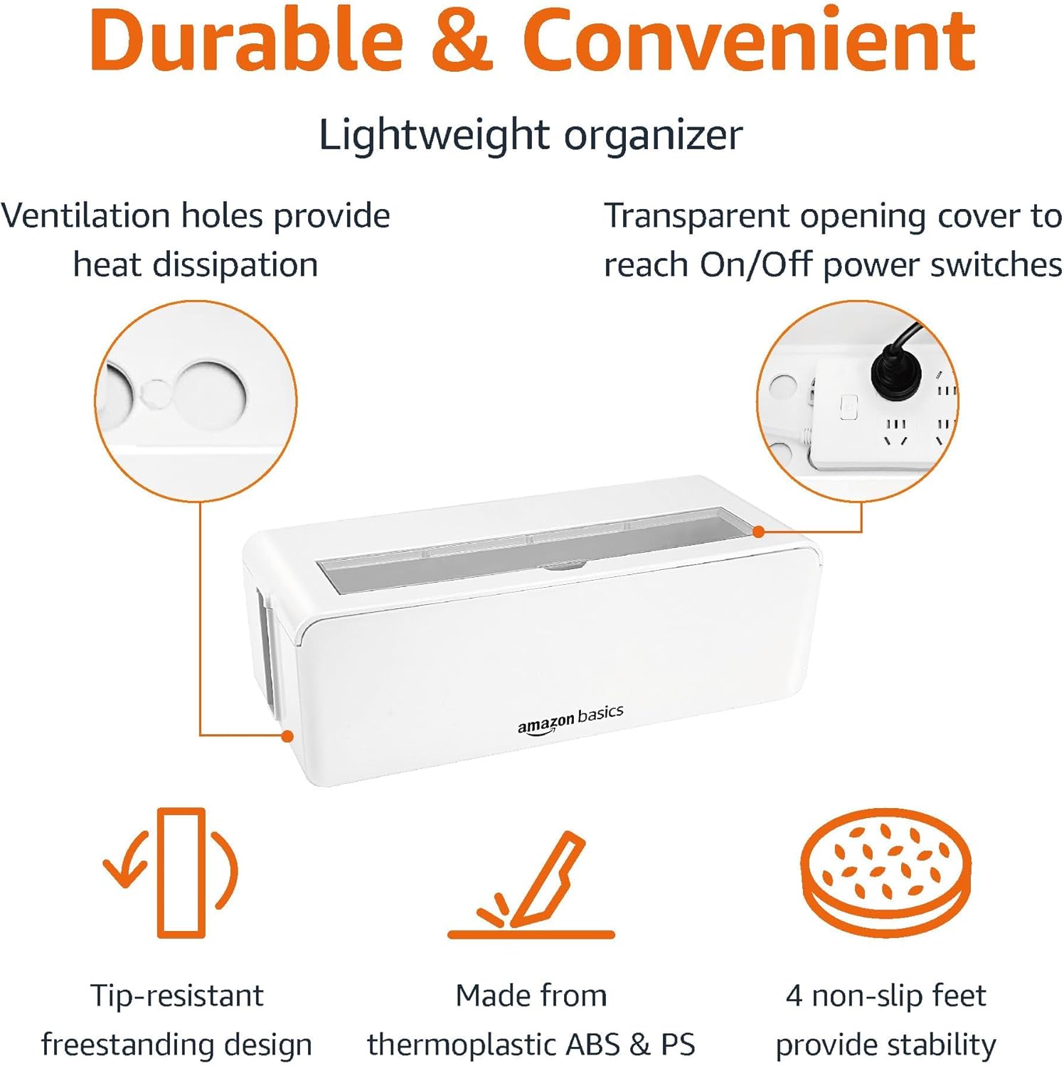 Cable Box Amazon Basics CCU-02 white Brand AmazonBasic