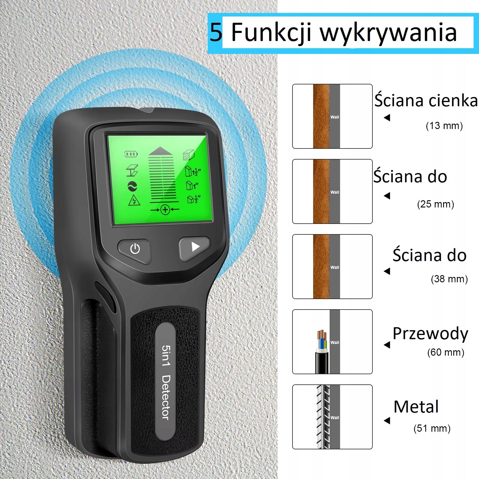 Cable Detector Wood Metal Wire Detector 5 in 1 Kind wood detector metal detector wire detector