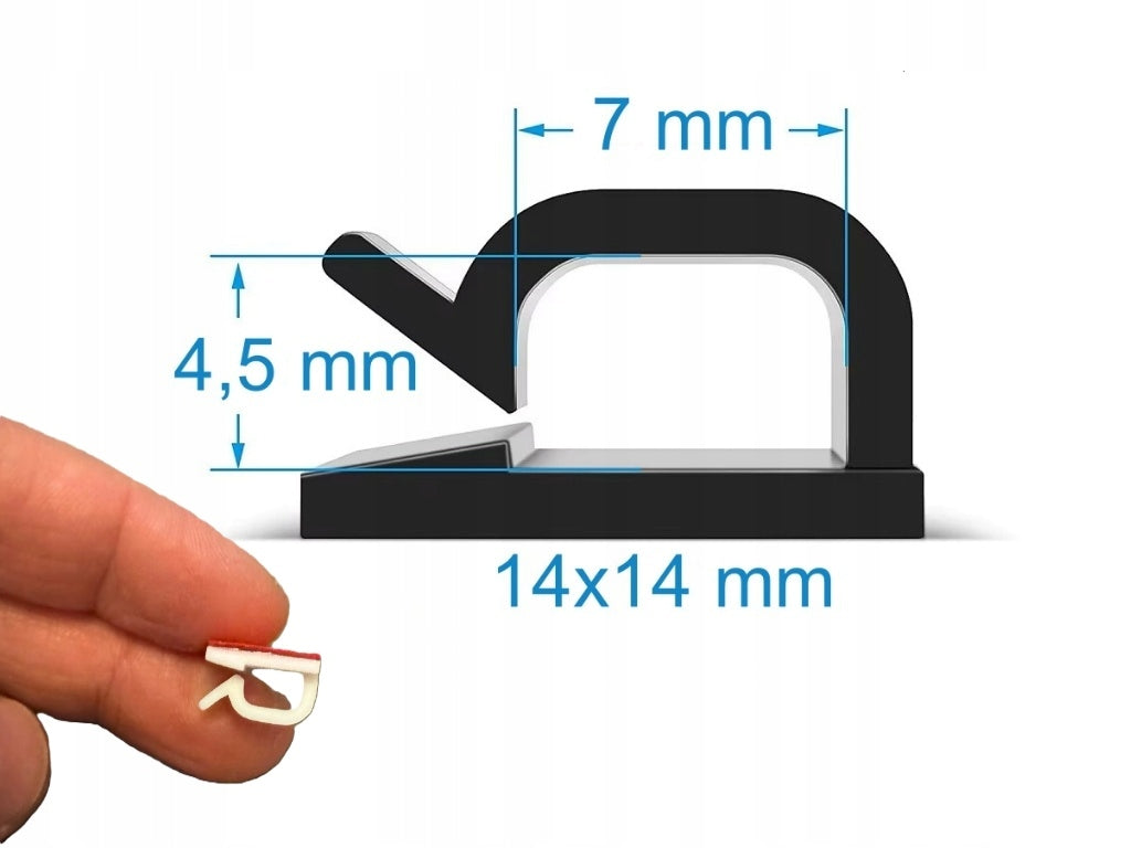 Cable Holder Self-Adhesive White 4 Pieces Brand no brand