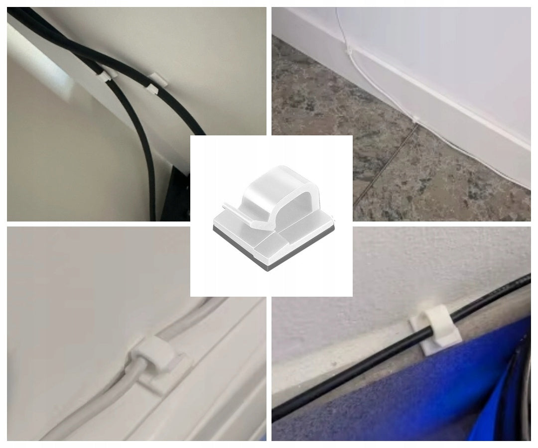 Cable Holder Self-Adhesive White 4 Pieces EAN (GTIN) 5906067220021