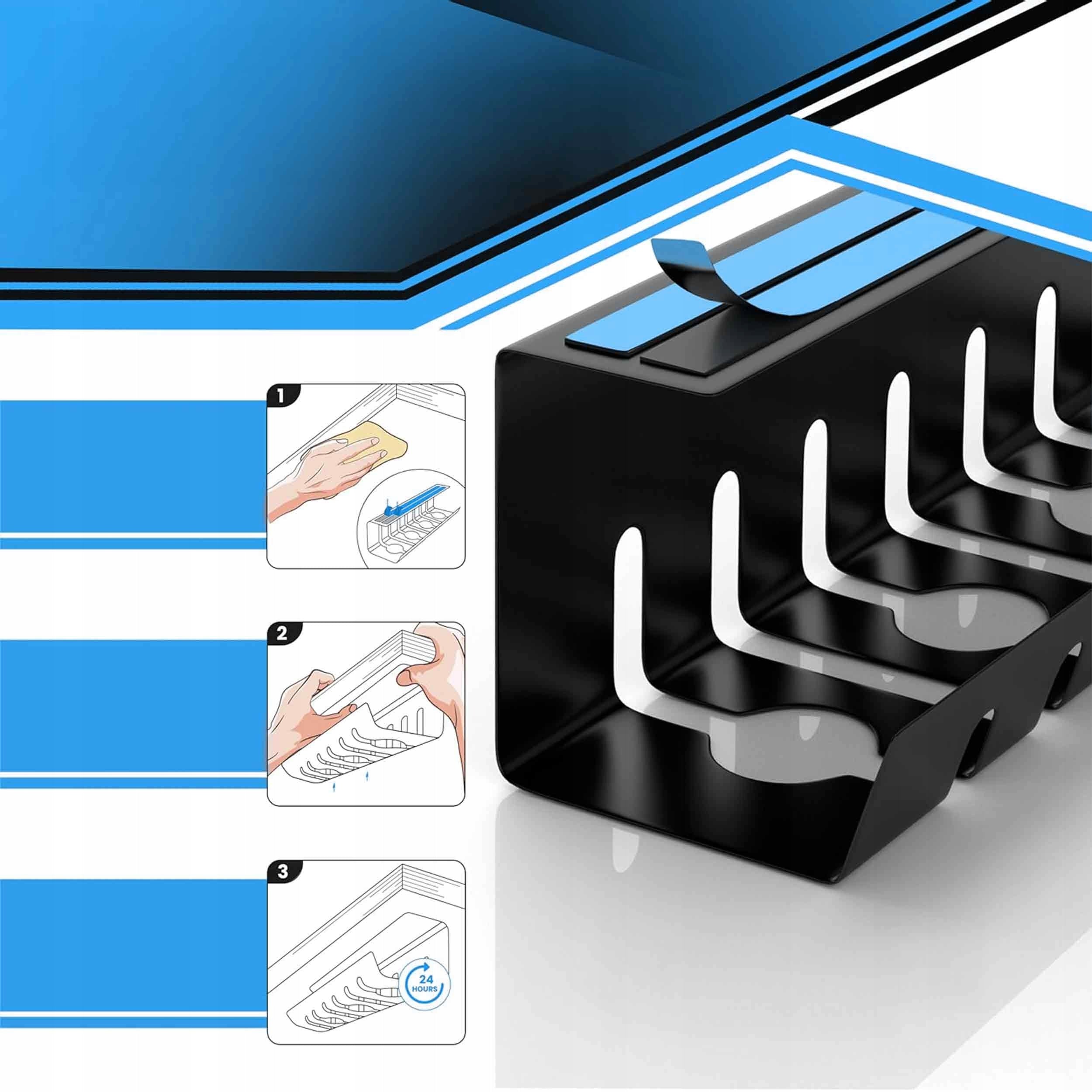 Cable Masker Cable Organizer WITHOUT DRILLING Desk Shelf 43cm Brand Renew Force