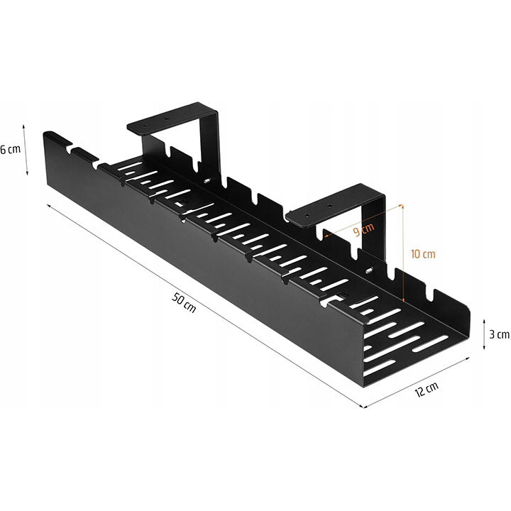 Cable Organizer Extension Strip Black Desk Cable Cover Color black