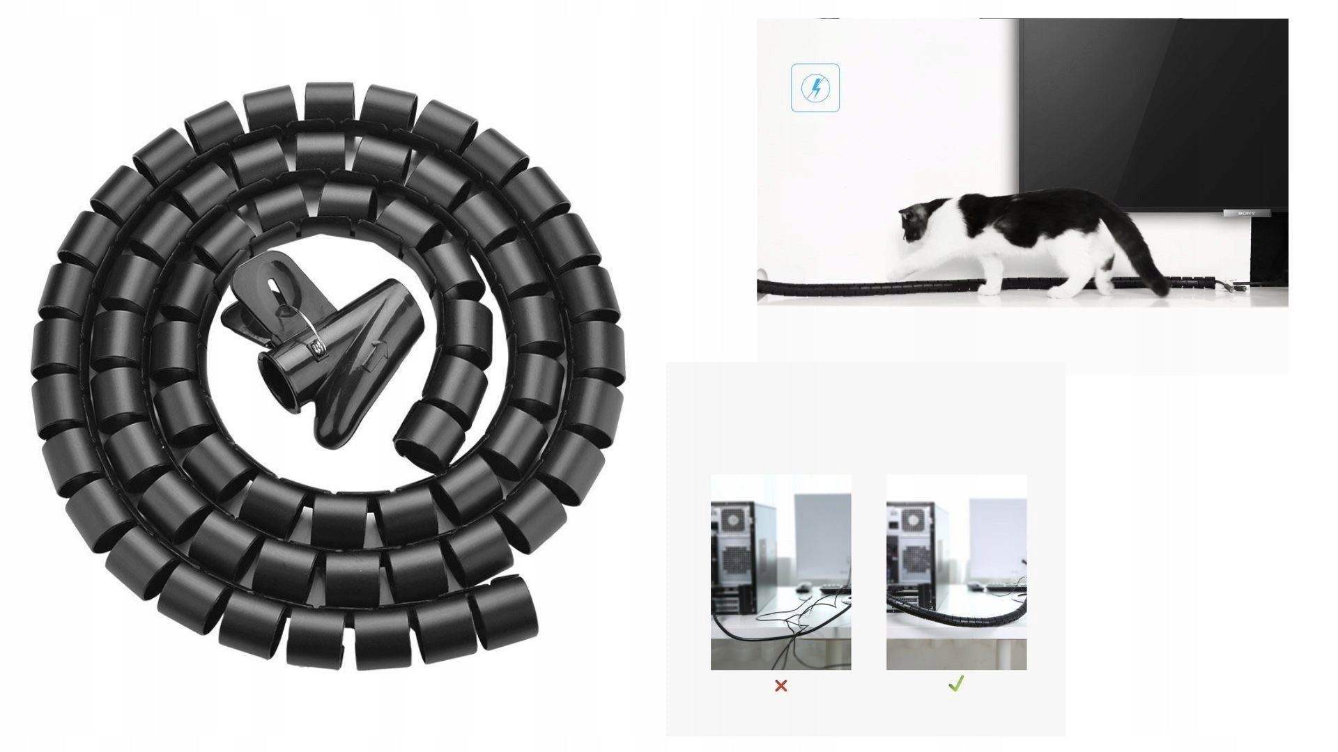 Cable Organizer Wire Cover Flexible