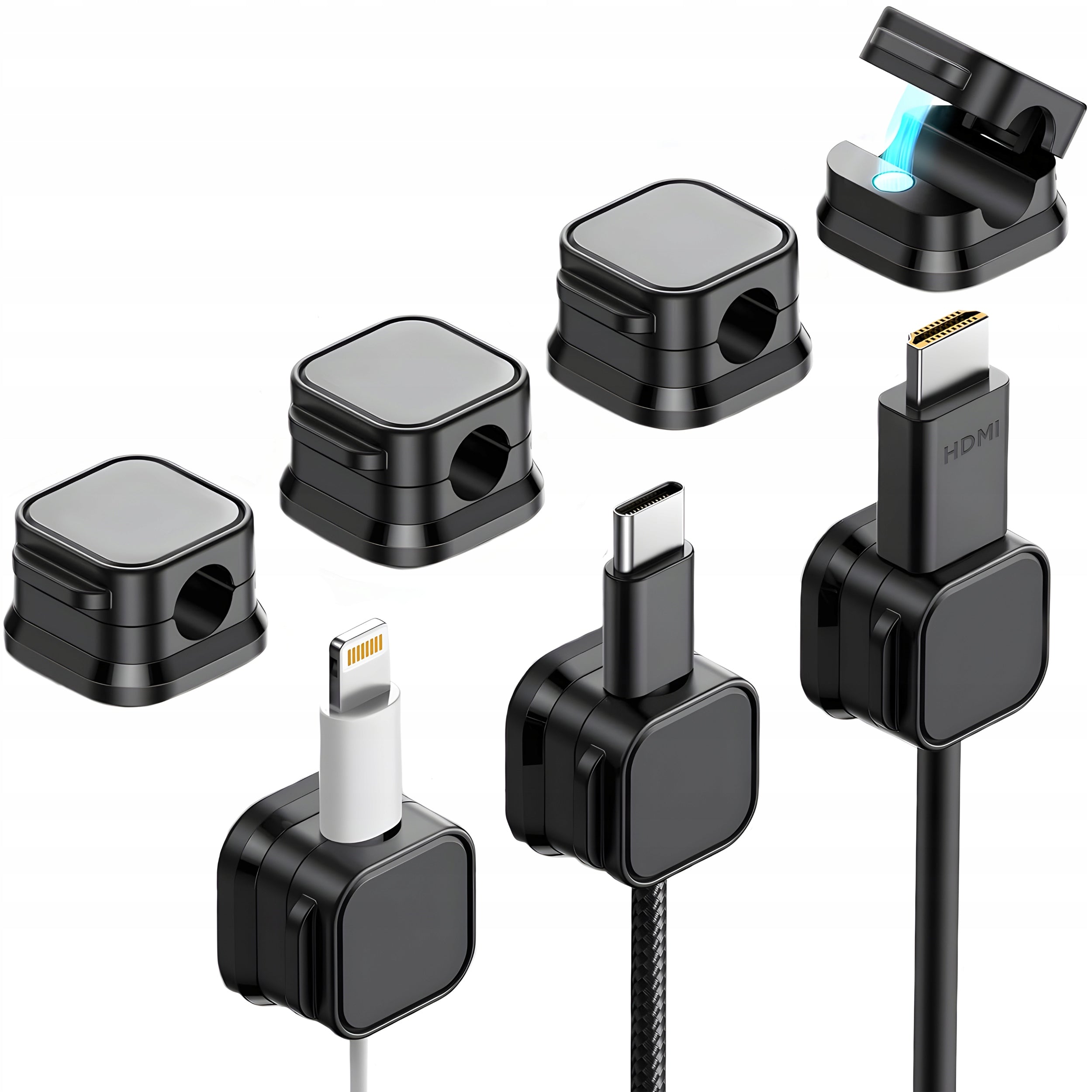 Cable Organizer for Cable Desk Wires MAGNETIC HOLDER 6 PCS