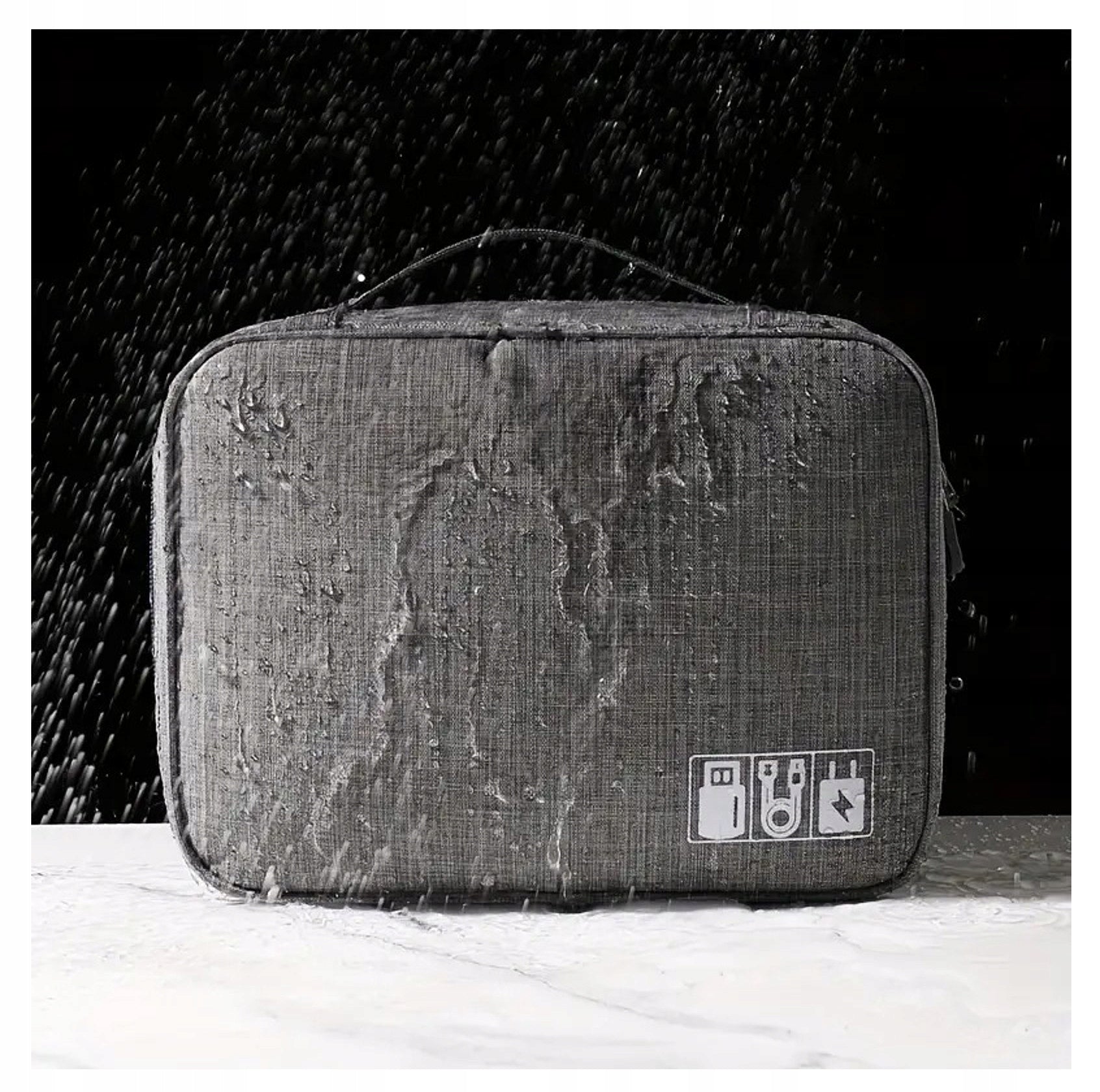 Cable Pouch Chargers Organizer Travel Sachet Pouch Bag 2 Grey Model Wielofunkcyjny Case Obudowa Futerał na Akcesoria
