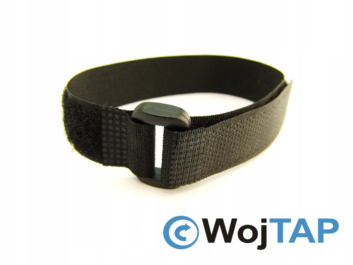 Cable Velcro band with buckle 20x300 mm Color black
