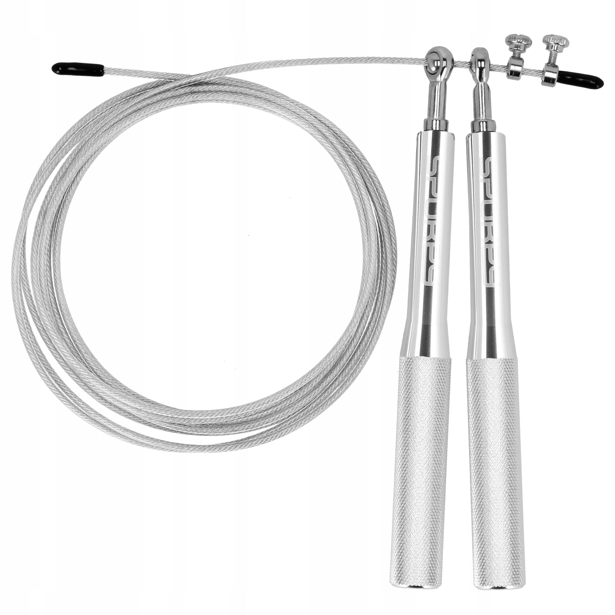 Cable jump rope Spokey 300 cm shades of gray