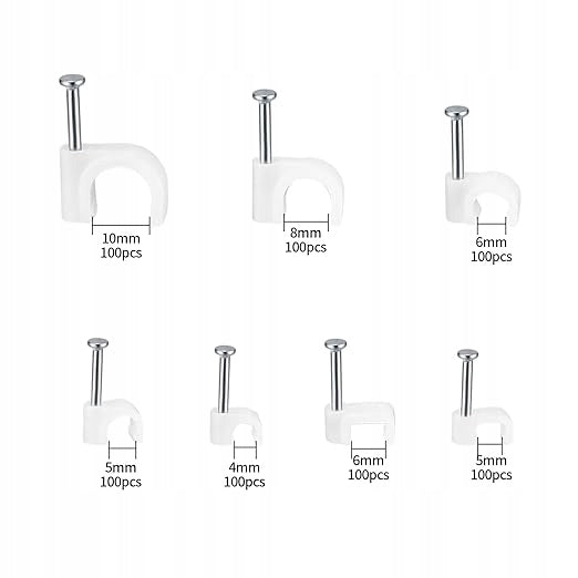 Cable mounting clips set – 700 pcs. in a 4 – 10 mm box Manufacturer code B0BZHVQSFM