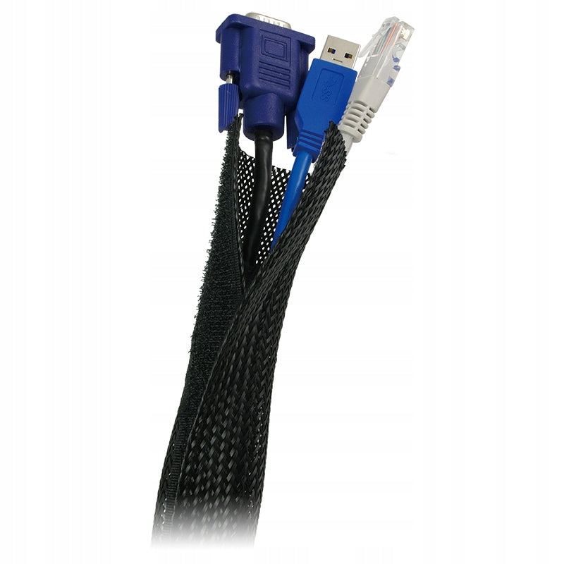 Cable organizer LogiLink KAB0006 flexible 1,8m black