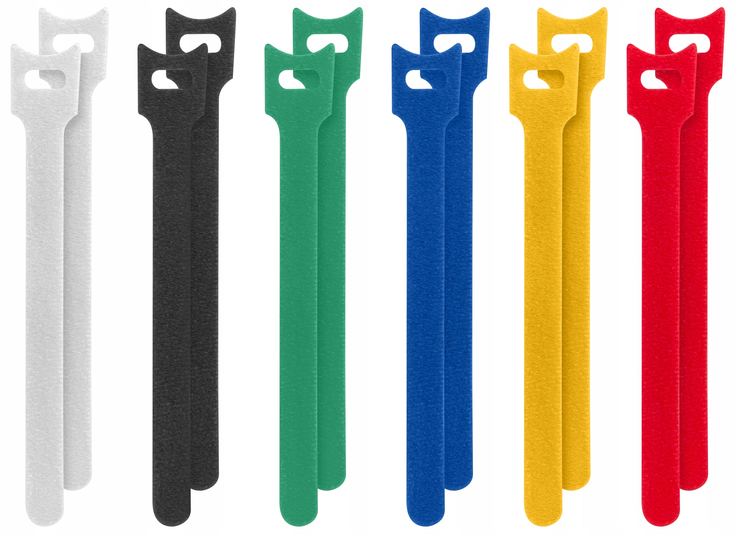 Cable organizer - Velcro 12mm x 15cm multicolor 12 pieces Packaging status original